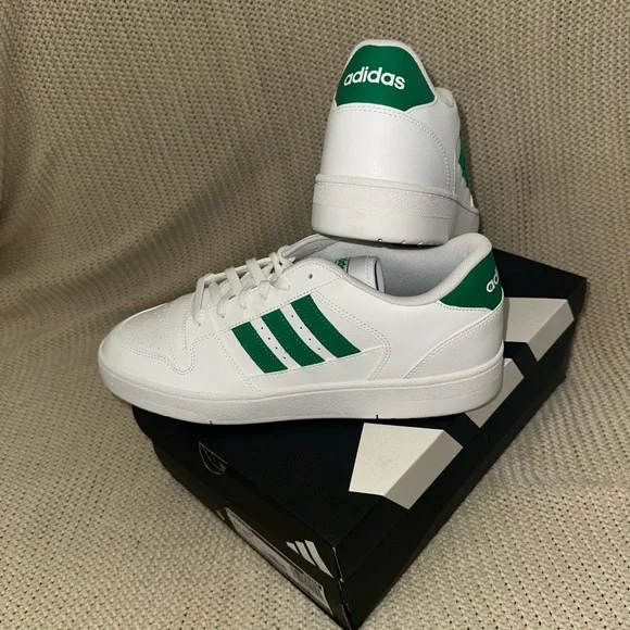 Adidas Break Start Basketball Shoes in White w/ Green - Picture 5 of 5
